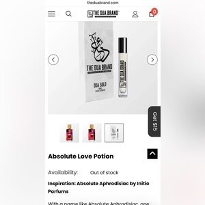 The Dua Brand Absolute Love Potion BNIB